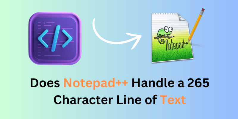 Does Notepad++ Handle a 265 Character Line of Text